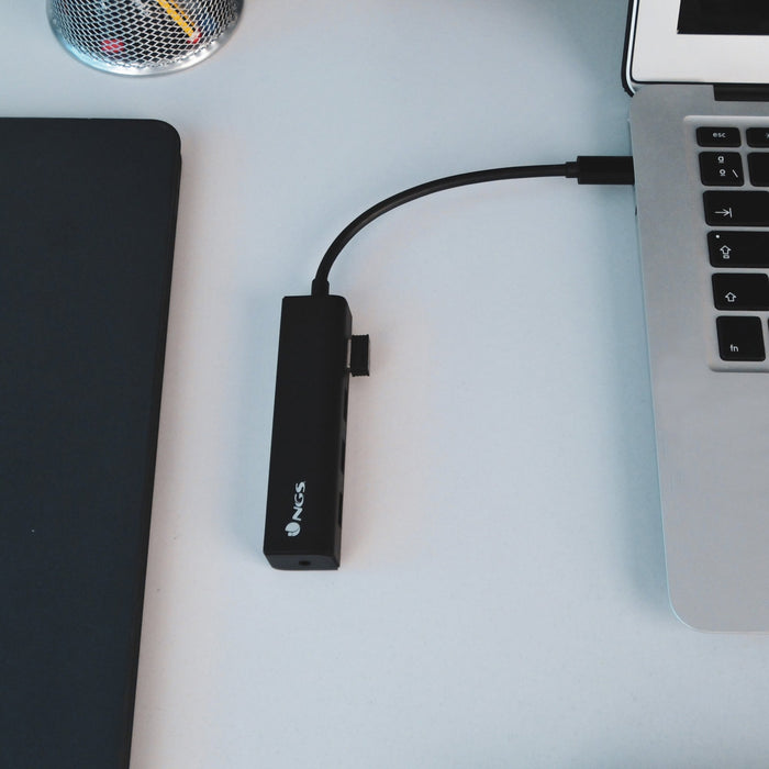 EAN 8435430618525 - NGS WONDERHUB4 USB 2.0 Type-C 480 Mbit/s Negro imagen 5