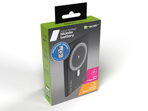 EAN 5907512876770 - Tracer AirMag2 Polímero de litio 5000 mAh Cargador inalámbrico Negro imagen 2