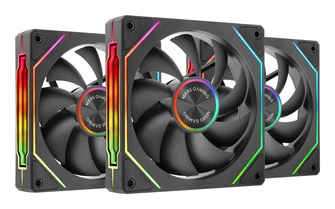 EAN 8435693111320 - Mars Gaming MF-LINKFINITYKIT2 Carcasa del ordenador Ventilador 12 cm Negro 3 pieza(s) imagen 5