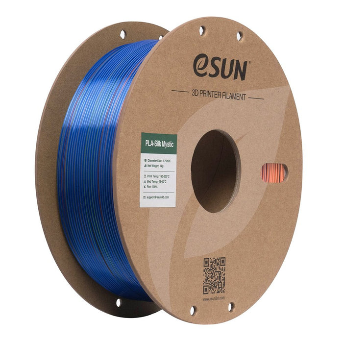 EAN 6922572203020 - eSUN EPLA-SILK MYSTIC 1,75mm BLUE ORA GRN 1kg Ácido poliláctico (PLA) Verde, Azul, Naranja imagen 1