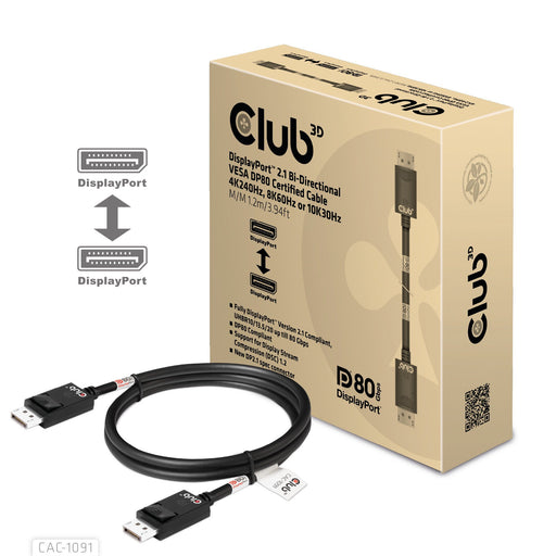 EAN 8719214472696 - CLUB3D CAC-1091 cable DisplayPort 1,2 m Negro imagen 1
