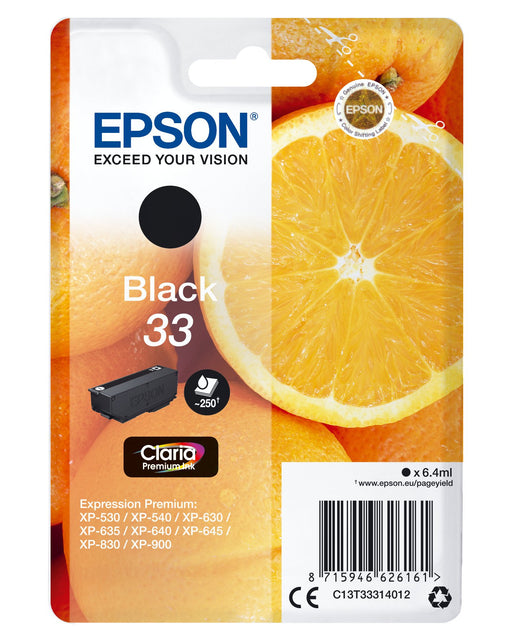EAN 8715946626178 - Epson Oranges C13T33314022 cartucho de tinta 1 pieza(s) Original Negro imagen 1
