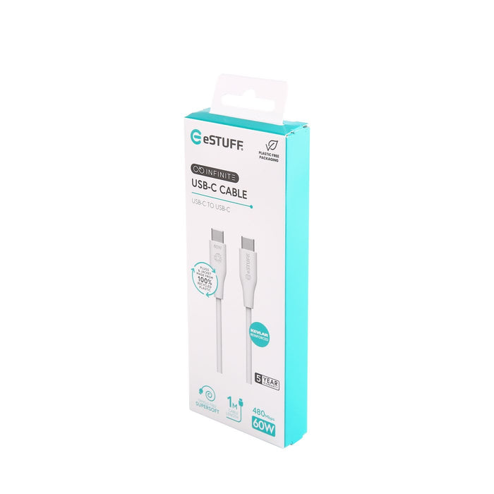 EAN 5715063042274 - eSTUFF ES604170 cable USB USB 2.0 1 m USB C Blanco imagen 3