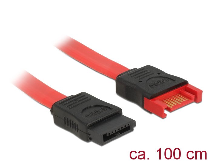 EAN 4043619839568 - DeLOCK 83956 cable de SATA 1 m SATA 7-pin Negro, Rojo imagen 1