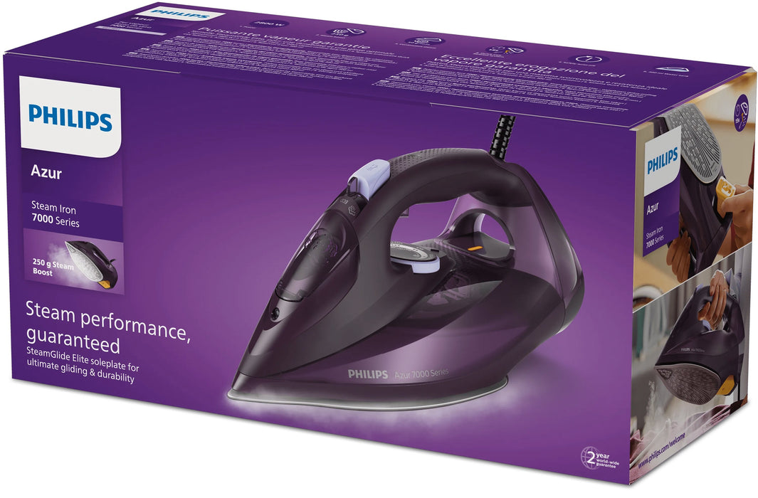 EAN 8720389016073 - Philips 7000 series DST7051/30 plancha Plancha a vapor Suela SteamGlide Elite 2800 W Púrpura imagen 4