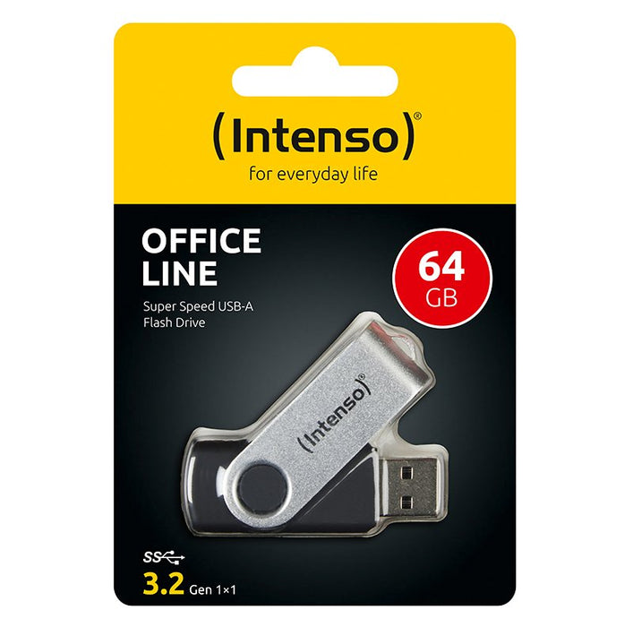 EAN 4034303036363 - Intenso USB 64GB OFFICE LINE 3.2 Gen1 Silver-Black unidad flash USB USB tipo A 3.2 Gen 1 (3.1 Gen 1) Negr imagen 8