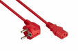 EAN 4066857002365 - Kabelmeister Kabel / Adapter Rojo 5 m Enchufe tipo E+F C13 acoplador imagen 1