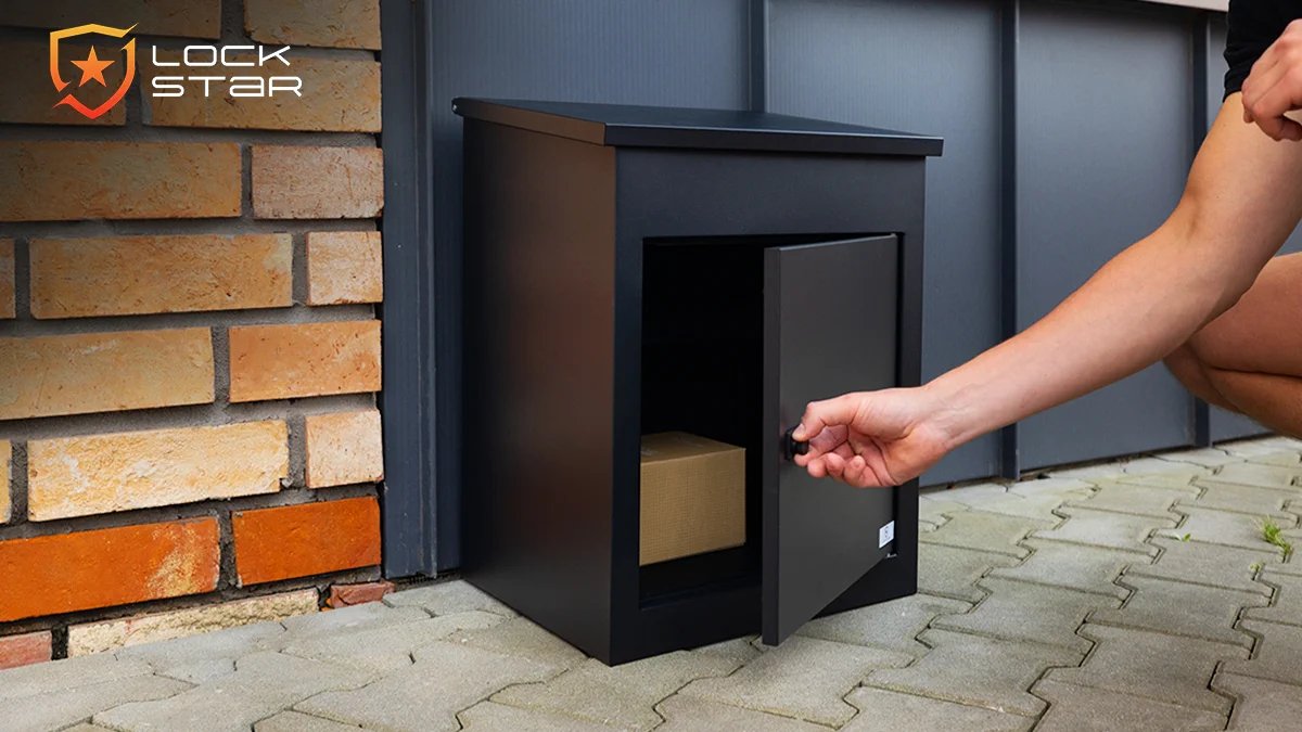 EAN 5907207228181 - Extralink LOCKSTAR PACZKOMAT SKRZYNKA NA PACZKI 44X34X55CM STALOWA SKRZYNIA mailboxes Negro Caja de cartó imagen 11