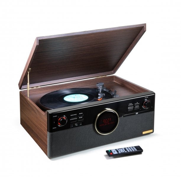 EAN 4260358124360 - Technaxx TX-137 Tocadiscos de tracción por correa Negro, Madera Semiautomático imagen 2