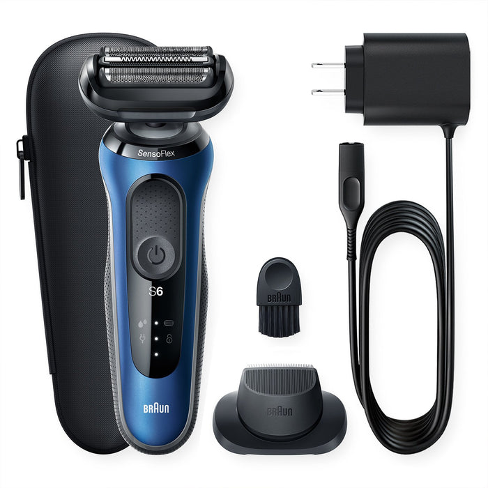 EAN 4210201432968 - Braun Series 6 61-B1200s Máquina de afeitar de láminas Recortadora Negro, Azul imagen 9