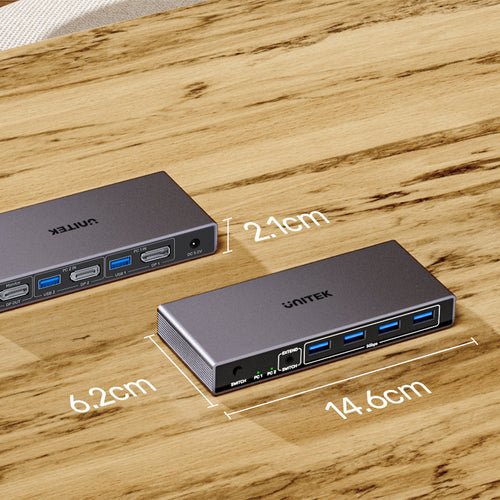 EAN 4894160057174 - UNITEK V1310AGY01-EU interruptor KVM Gris imagen 7