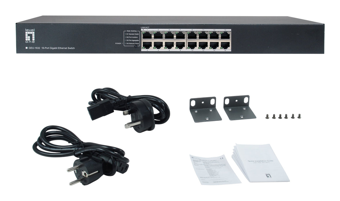 EAN 4015867241257 - LevelOne GEU-1632 No administrado Gigabit Ethernet (10/100/1000) 1U Gris imagen 6