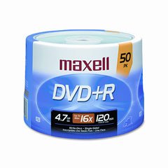 EAN 4902580504977 - Maxell DVD+R 4.7GB 16x Spindle 50pk 4,7 GB 50 pieza(s) imagen 1