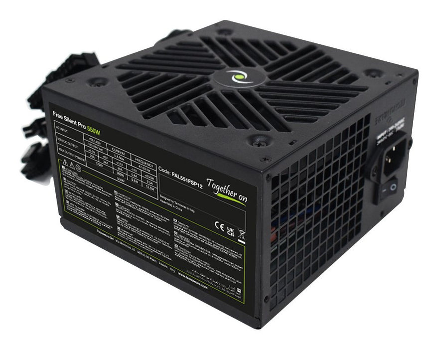 EAN 8026475183408 - Tecnoware Free Silent PRO 550 unidad de fuente de alimentación 550 W 20+4 pin ATX ATX Negro imagen 1