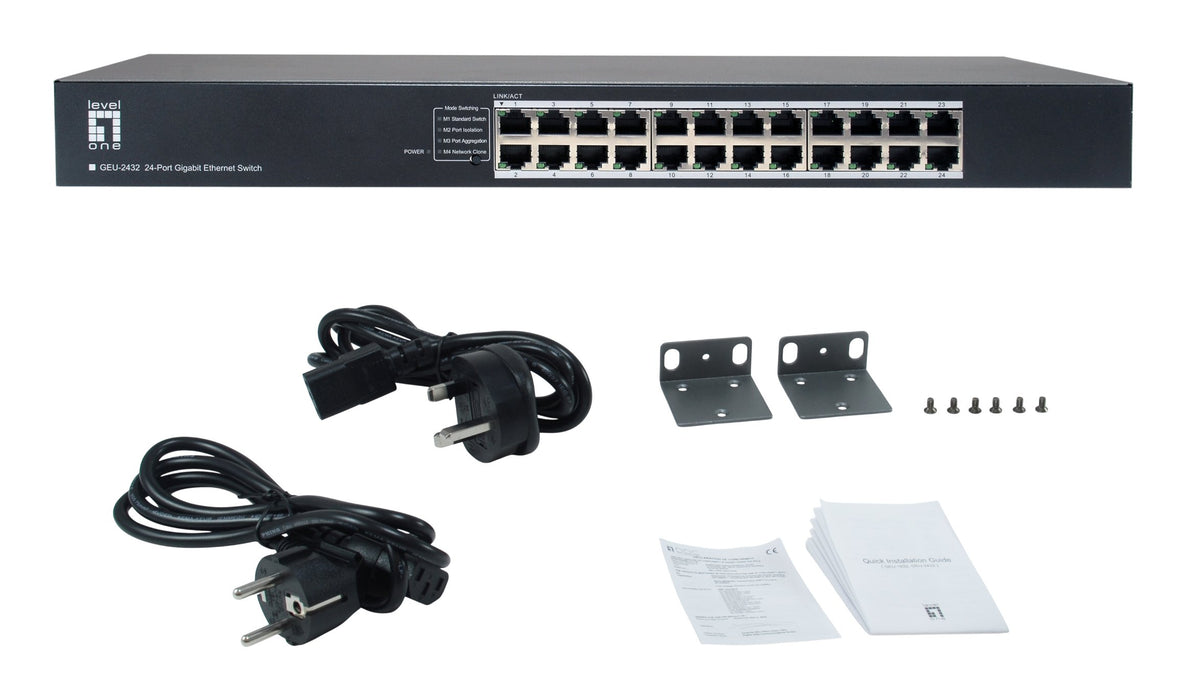 EAN 4015867241264 - LevelOne GEU-2432 No administrado Gigabit Ethernet (10/100/1000) 1U Gris imagen 6