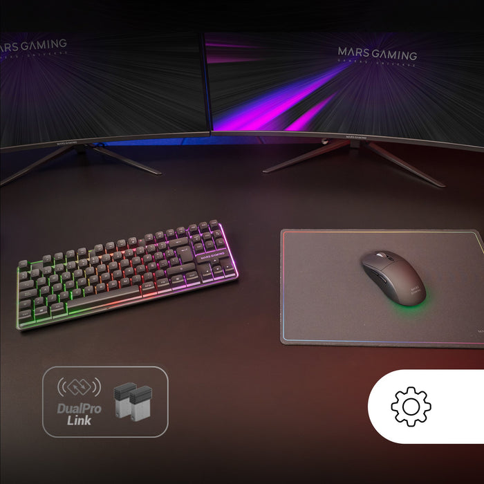EAN 8435693111771 - Mars Gaming MCPWTKLFR teclado Ratón incluido Juego RF inalámbrica + USB AZERTY Francés Negro imagen 11