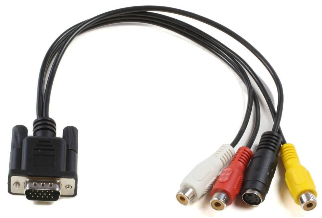 EAN 5704327800552 - Microconnect MONGGSV adaptador de cable de vídeo 0,2 m VGA (D-Sub) RCA + S-Video Negro imagen 1