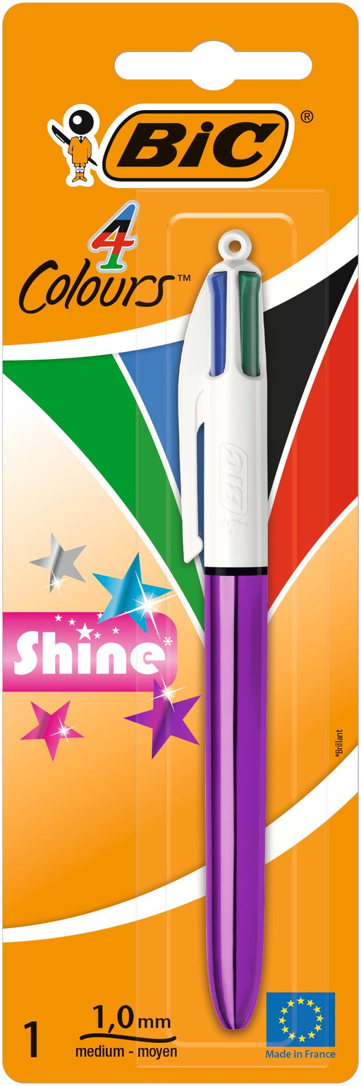 EAN 3086123307513 - BIC Shine Negro, Azul, Verde, Rojo Bolígrafo multifunción Medio 1 pieza(s) imagen 1