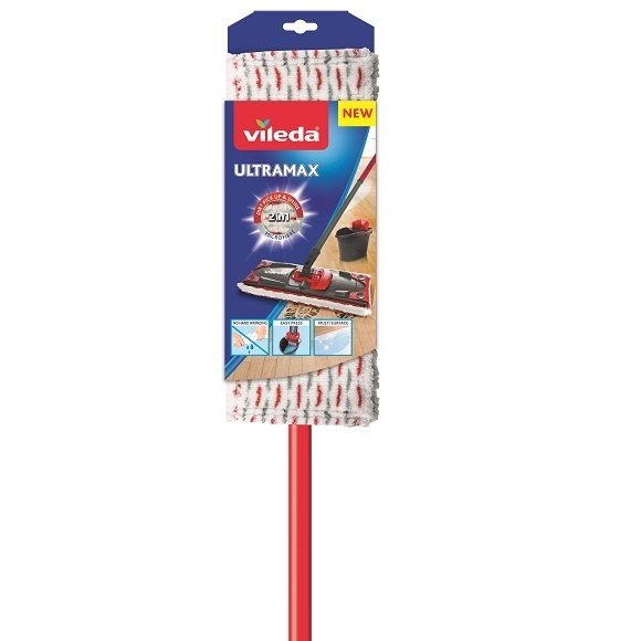 EAN 4023103201200 - Vileda Ultramax Mop fregona Fibra Húmedo Negro, Rojo imagen 15