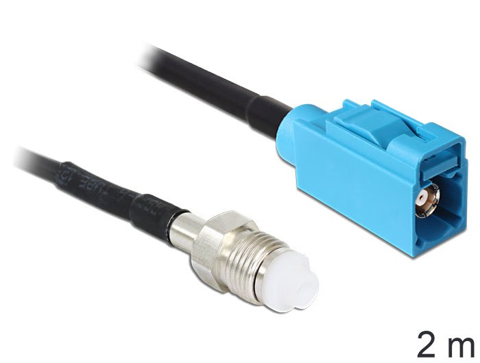 EAN 4043619886302 - DeLOCK 88630 cable coaxial RG-174 2 m FME FAKRA Z Negro imagen 1
