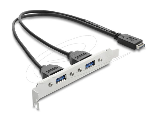 EAN 4043619673452 - DeLOCK 67345 cable USB 0,355 m USB E 2 x USB A Negro imagen 1
