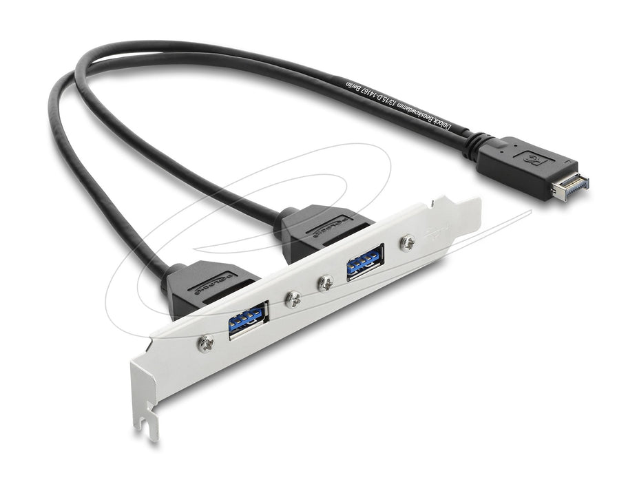 EAN 4043619673452 - DeLOCK 67345 cable USB 0,355 m USB E 2 x USB A Negro imagen 1