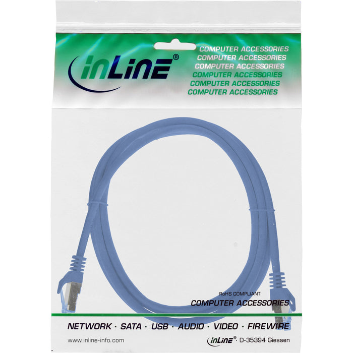 EAN 4043718336739 - InLine 72601B cable de red Azul 1 m Cat6a S/FTP (S-STP) Alrededor imagen 3