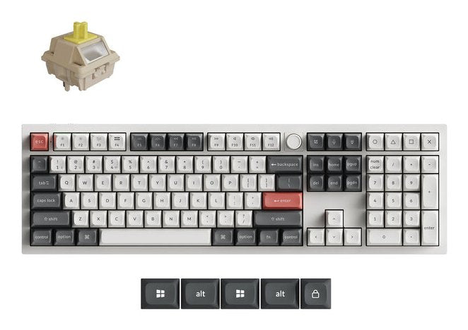 EAN 4894979048653 - Keychron Q6 Ultra 8K teclado Universal USB + RF Wireless + Bluetooth Blanco imagen 1