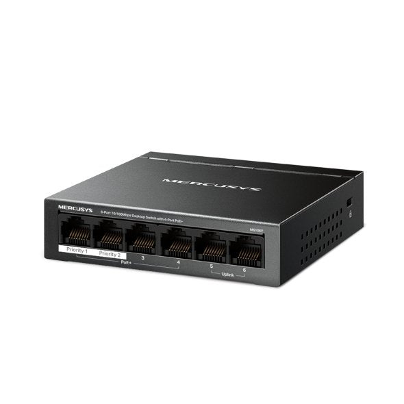 EAN 6957939003616 - Mercusys MS106P switch No administrado Fast Ethernet (10/100) Energía sobre Ethernet (PoE) Montaje en par imagen 2
