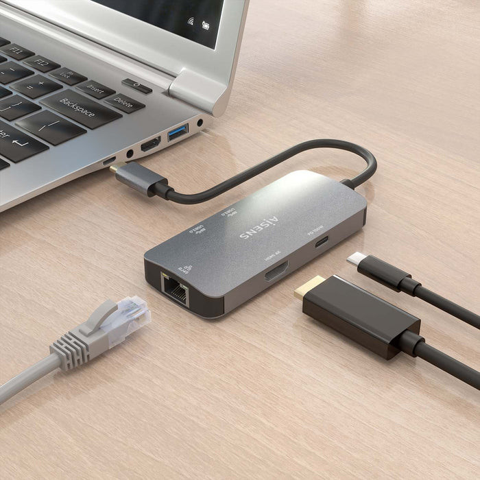 EAN 8435739901748 - AISENS ASUC-6P019-GR base para portátil y replicador de puertos Alámbrico USB 3.2 Gen 1 (3.1 Gen 1) Type- imagen 6