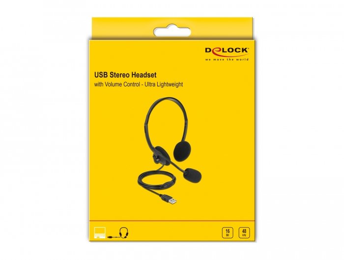 EAN 4043619271788 - DeLOCK 27178 auricular y casco Alámbrico Diadema Oficina/Centro de llamadas USB tipo A Negro imagen 2