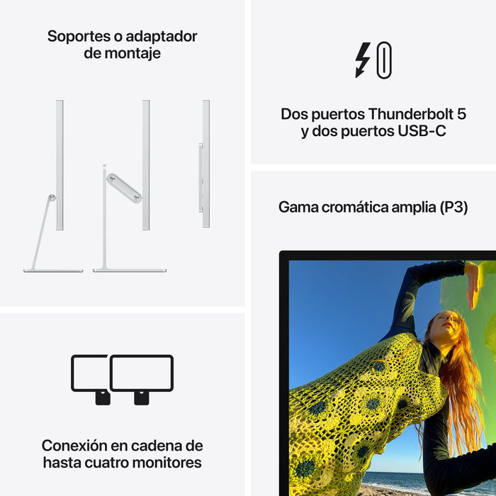 EAN 195950529708 - Apple Studio Display pantalla para PC 68,6 cm (27") 5120 x 2880 Pixeles 5K Ultra HD LED Plata imagen 8