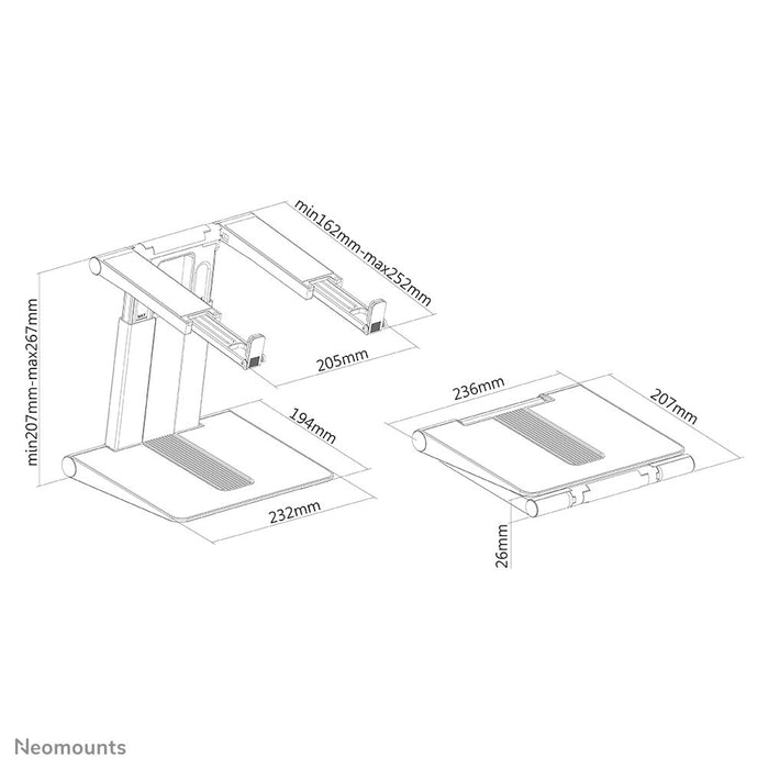 EAN 8717371448325 - Neomounts NSLS200 soporte para ordenador portátil Plata 43,2 cm (17") imagen 18