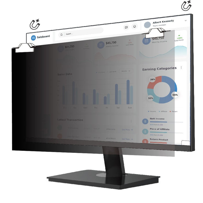 EAN 0662919122176 - V7 PS23W9AM filtro para monitor 58,4 cm (23") Filtro de privacidad para pantallas sin marco imagen 1