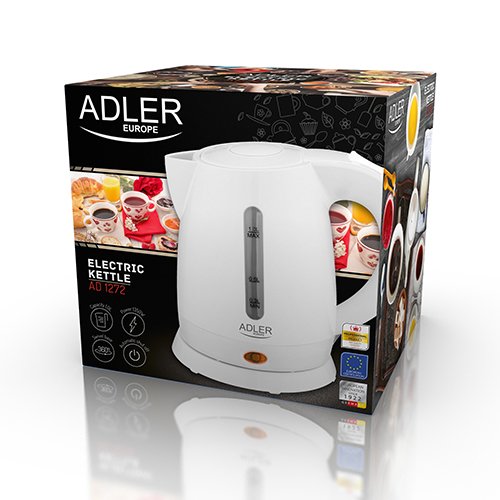 EAN 5902934831093 - Adler AD 1272 tetera eléctrica 1 L 1600 W Avellana, Blanco imagen 5