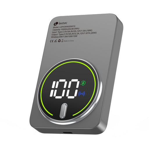 EAN 8436588883704 - Leotec LEPOWW20W10G batería externa Polímero de litio Cargador inalámbrico imagen 2