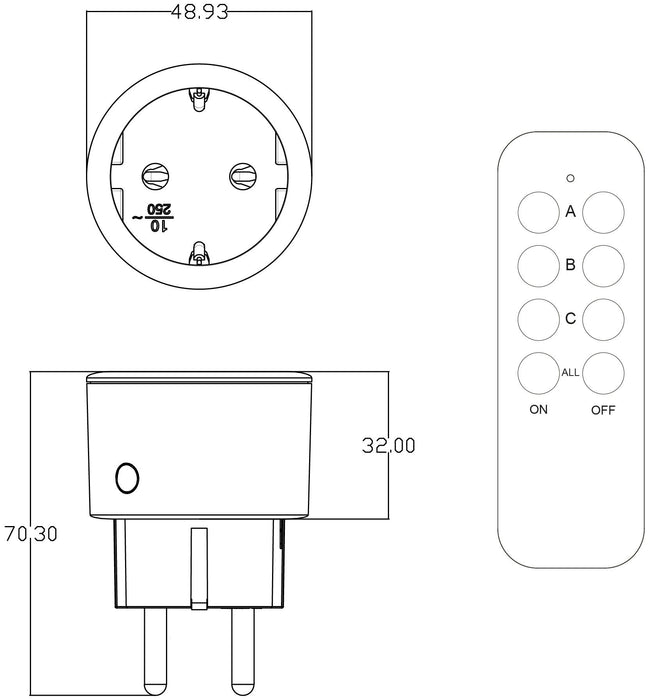 EAN 5999097996240 - Entac ES-3S-RC adaptador de enchufe eléctrico Blanco imagen 6