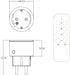 EAN 5999097996240 - Entac ES-3S-RC adaptador de enchufe eléctrico Blanco imagen 6