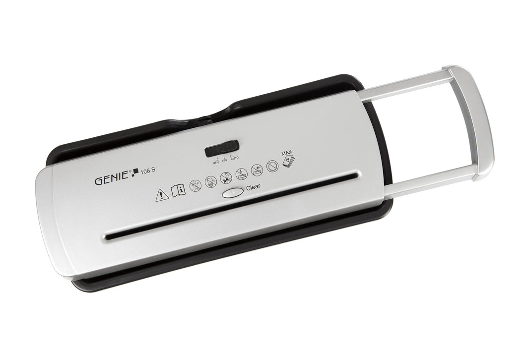 EAN 4015468125031 - Genie 106 S triturador de papel Corte en tiras 72 dB 22 cm Negro, Plata imagen 4