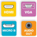 EAN 8057685306301 - Techly HDMI - VGA+3.5mm+Micro USB B M/F 0,15 m Negro imagen 12