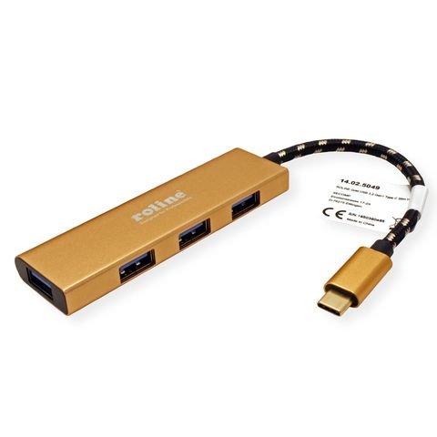 EAN 7630049621350 - ROLINE 14.02.5049-5 USB 3.2 Gen 1 (3.1 Gen 1) Type-C 5000 Mbit/s Oro imagen 4