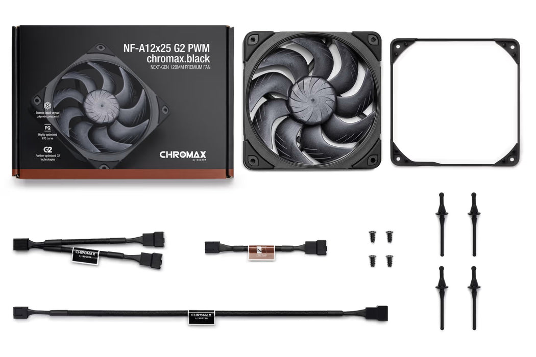 EAN 9010018100761 - Noctua NF-A12x25 G2 PWM chromax.black imagen 5