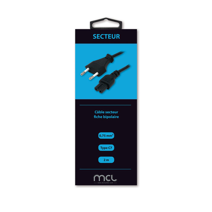 EAN 3700224718855 - MCL MC907GE-2M cable de transmisión Negro Enchufe tipo C C7 acoplador imagen 2