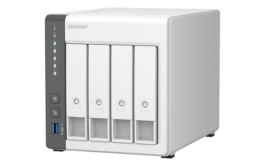 EAN 4711103080993 - QNAP TS-433 NAS Torre ARM Cortex-A55 4 GB 0 TB QNAP QTS Blanco imagen 5