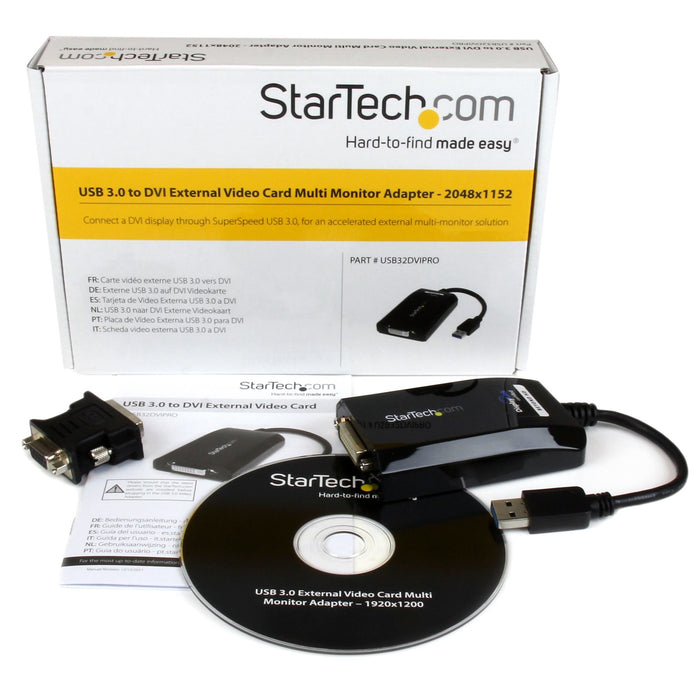 EAN 0065030846110 - StarTech.com USB32DVIPRO Adaptador gráfico USB 2048 x 1152 Pixeles Negro imagen 6