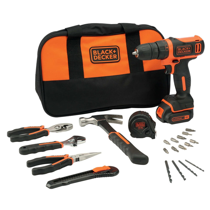 EAN 5035048631812 - Black & Decker BDCDD12-QW taladro Sin llave Negro, Naranja imagen 12