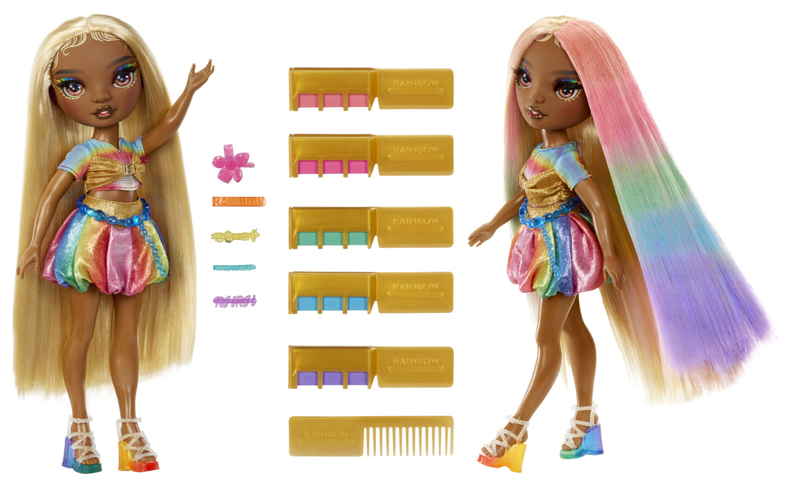EAN 0035051526797 - Rainbow High Hair Chalk & Style Doll- Meline (Gold) imagen 3