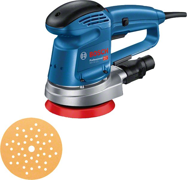 EAN 4059952529035 - Bosch GEX 34-125 Lijadora orbital 12000 RPM 24000 OPM Azul 340 W imagen 1