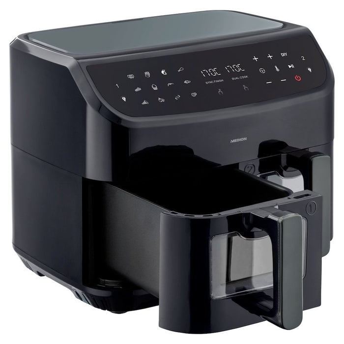 EAN 4061275214840 - MEDION LIFE P20 Doble 8,7 L 2600 W Freidora de aire caliente Negro imagen 9