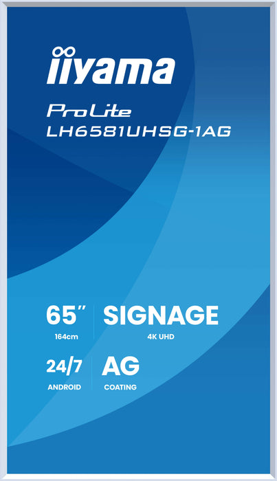 EAN 4948570125623 - iiyama LH6581UHSG-1AG pantalla de señalización Pantalla plana para señalización digital 163,8 cm (64.5")  imagen 3
